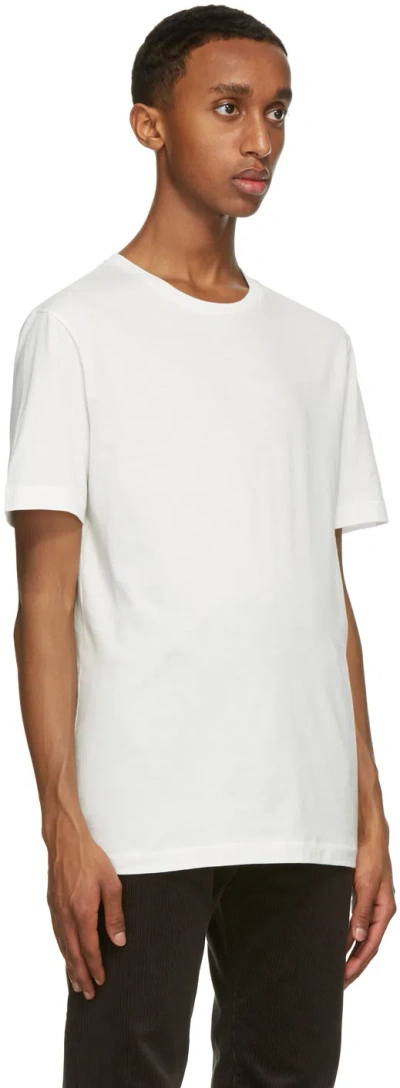 The Row Boxy Cut Cotton T-shirt With Short Sleeves In White