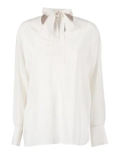 Max Mara Studio Woman Shirt Ivory Size 10 Viscose In White