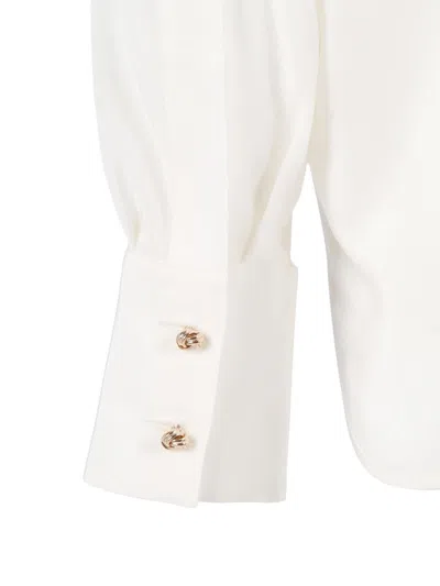 Max Mara Studio Woman Shirt Ivory Size 10 Viscose In White