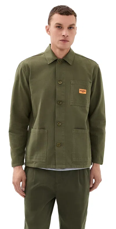 Service Works Organic Cotton Canvas Coverall Jacket In Green