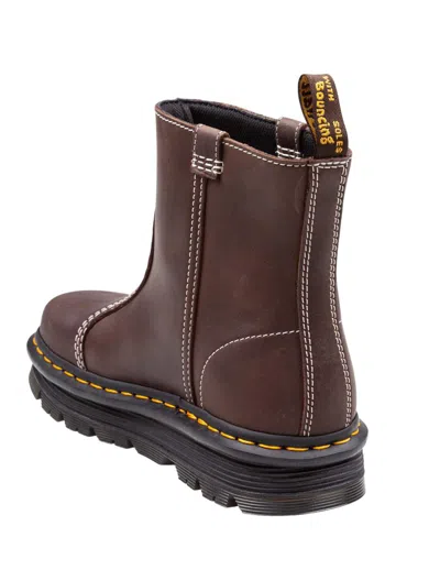 Dr. Martens Zebzag Rigger Wyoming Leather Ankle Boot 42662200 In Brown