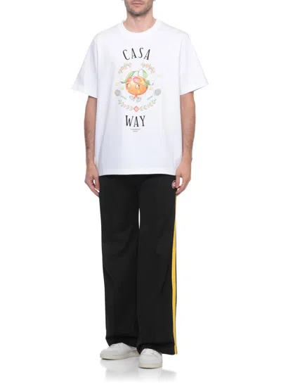 Casablanca Print T-shirt In White