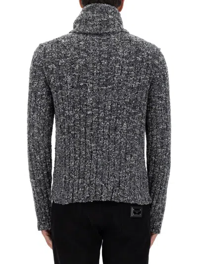 Dolce & Gabbana Turtleneck Pullover In Gray