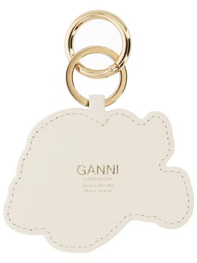 Ganni Keychain With Puppy In Brown