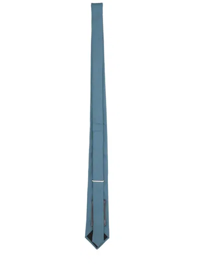 Saint Laurent Silk Tie In Blue