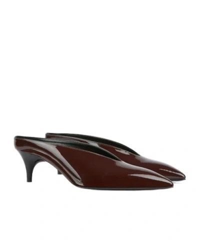 Gucci Women Sabot 97 In Glossy Patent Leather In Brown