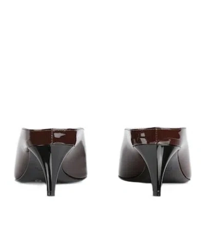 Gucci Women Sabot 97 In Glossy Patent Leather In Brown