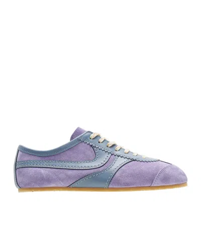Dries Van Noten Lilac Suede Sneakers In Purple