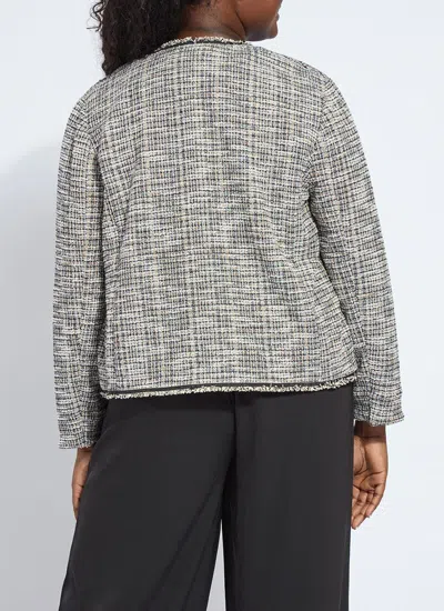 Lyssé Charlotte Collarless St Tweed Jacket Curvy In Multi