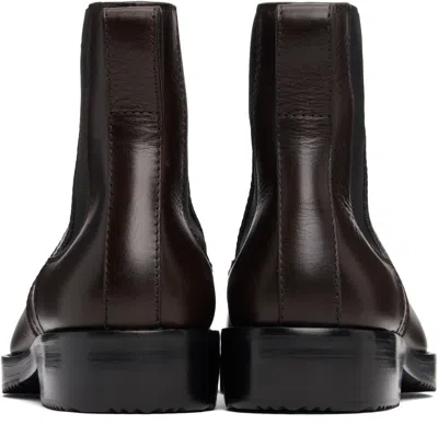 Dries Van Noten Leather Chelsea Boots In Brown