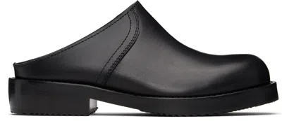 Dries Van Noten Black Leather Clogs In Black