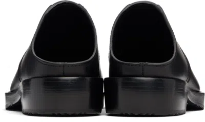 Dries Van Noten Black Leather Clogs In Black