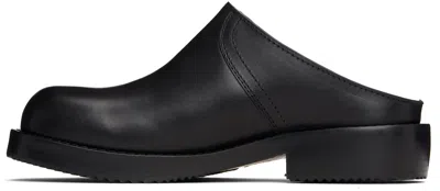 Dries Van Noten Black Leather Clogs In Black
