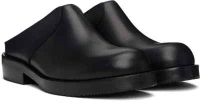 Dries Van Noten Black Leather Clogs In Black