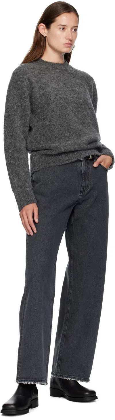 Coor Gray Relaxed Washed Jeans In Gray