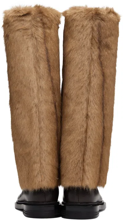 Epingler Brown Combi Socks Tall Boots In Blue