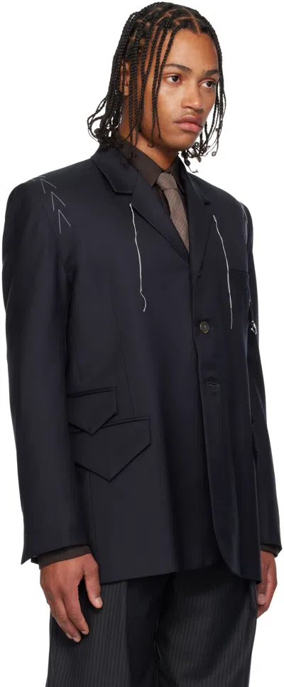 Sonia Carrasco Navy Fundamental Blazer In Blue