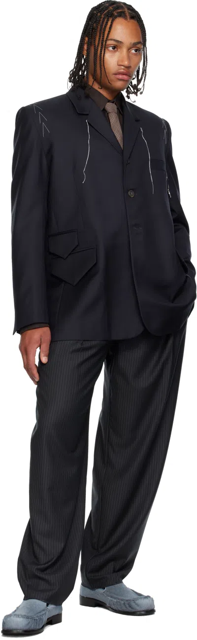 Sonia Carrasco Navy Fundamental Blazer In Blue