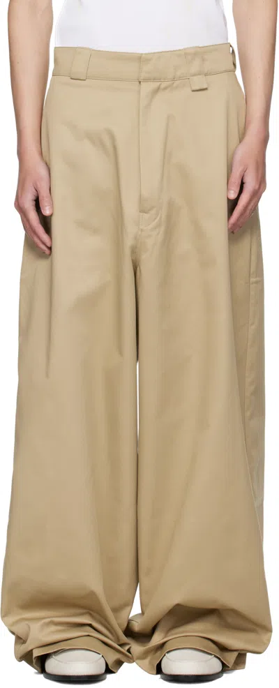 Willy Chavarria Beige Chino Trousers In Neutral