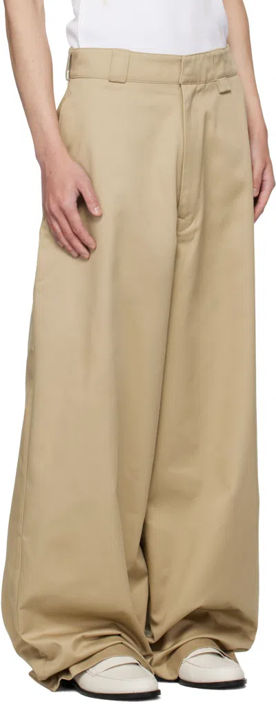 Willy Chavarria Beige Chino Trousers In Neutral