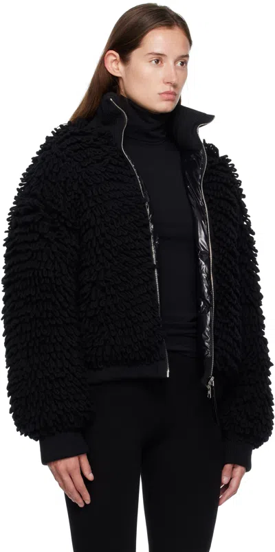 Moncler Genius X Ee72 By Edward Enninful Wool-blend Down Cardigan In Black