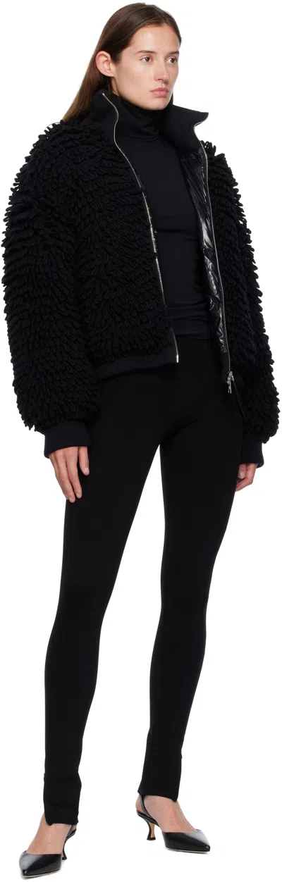 Moncler Genius X Ee72 By Edward Enninful Wool-blend Down Cardigan In Black