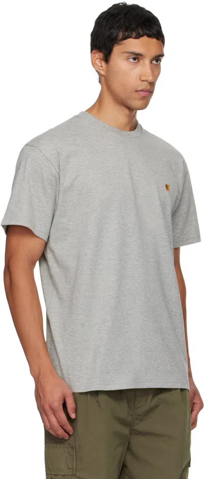 Carhartt Chase Short Sleeve T-shirt In Gray