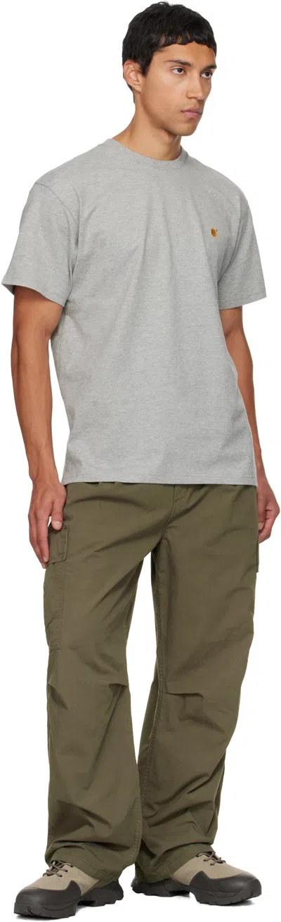 Carhartt Chase Short Sleeve T-shirt In Gray