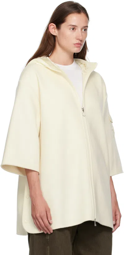 Moncler Virgin Wool Blend Cape In White