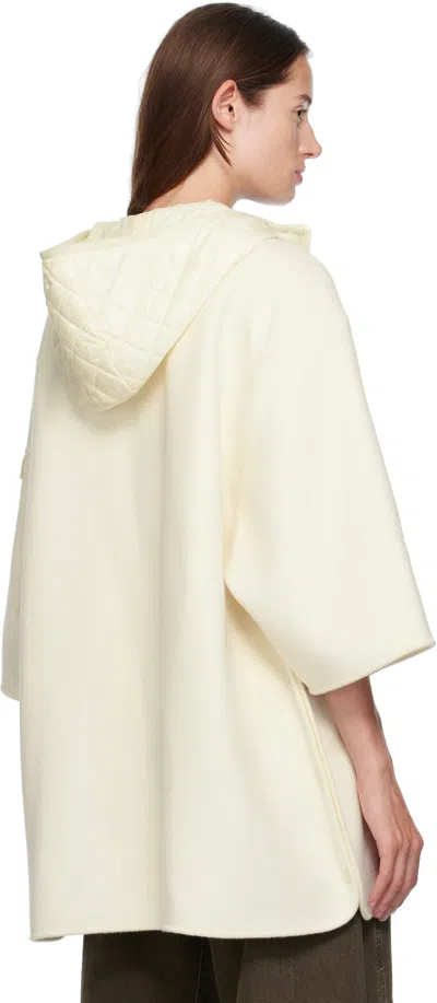 Moncler Virgin Wool Blend Cape In White