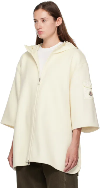 Moncler Virgin Wool Blend Cape In White