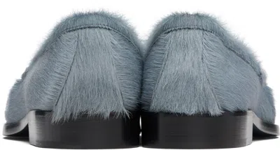 Dries Van Noten Blue Ponyhair Loafers In Blue