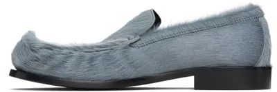 Dries Van Noten Blue Ponyhair Loafers In Blue