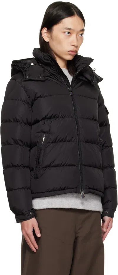 Moncler Arneb Hooded Short Down Jacket In Black