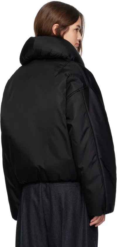 Alaïa Taffeta Padded Bomber Jacket In Black