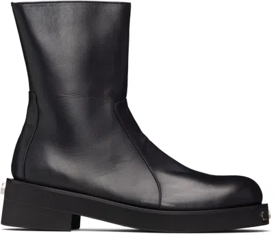 Ouat Black Astro Zip Boots In Multi