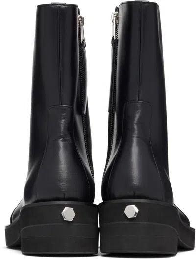 Ouat Black Astro Zip Boots In Multi