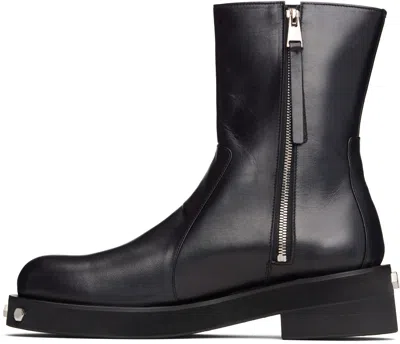 Ouat Black Astro Zip Boots In Multi