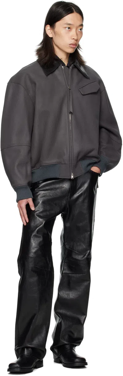 Ouat Gray Meta Blouson Jacket In Brown