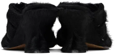 Dries Van Noten 75mm Pony-hair Sculpted-heel Sandals In Black
