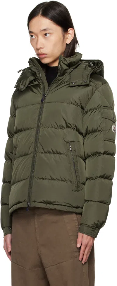 Moncler Khaki Galion Hooded Short Down Jacket