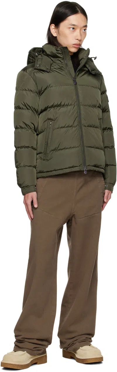 Moncler Khaki Galion Hooded Short Down Jacket