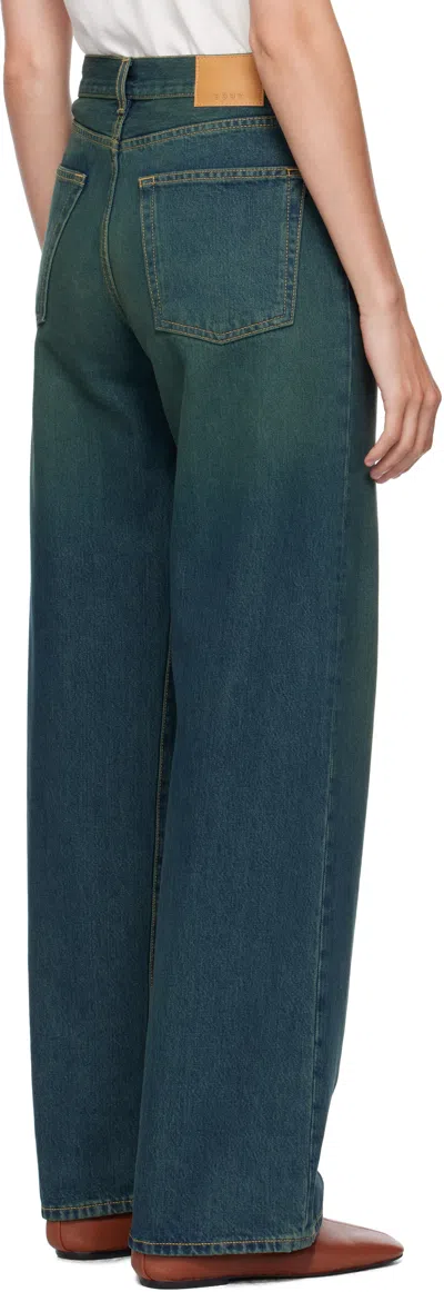 6397 Blue Wide Jeans In Blue