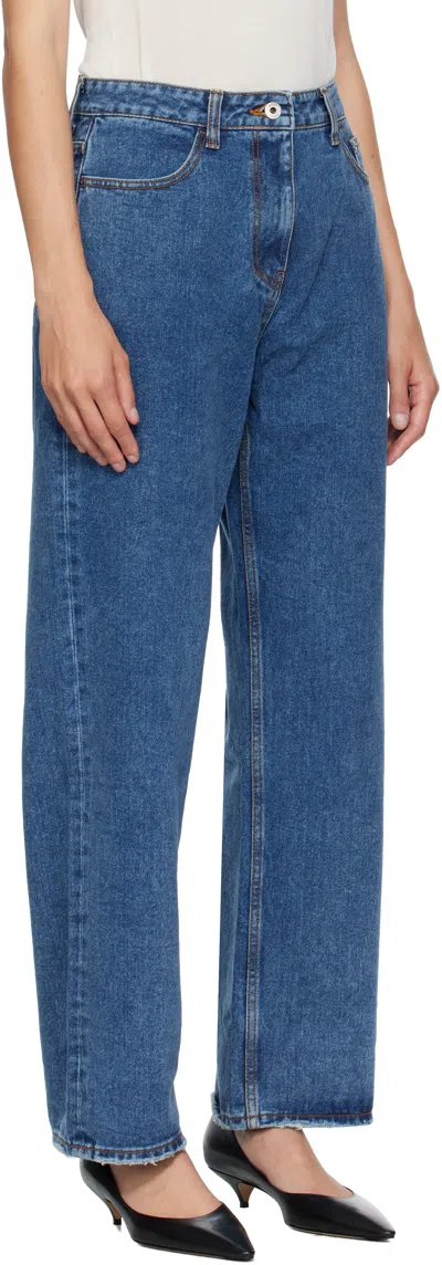 Coor Blue Relaxed Washed Jeans In Blue