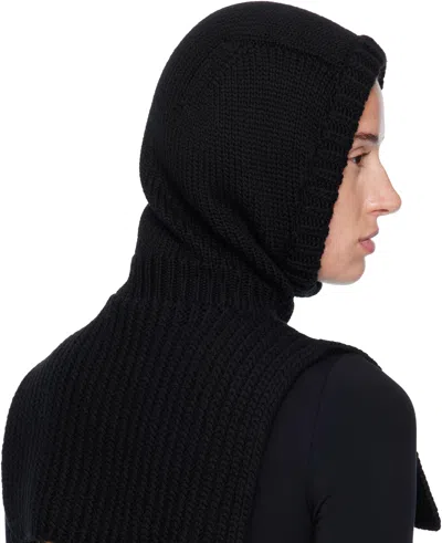 Moncler Genius Moncler X Ee72 Black Wool Balaclava In Black