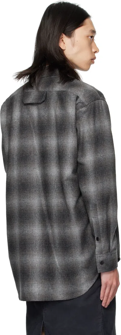 Ouat Gray Office Shirt In Black