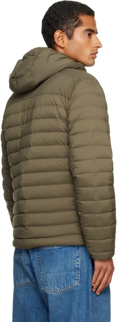 Stone Island Khaki 4100020 Seamless Tunnel Nylon Down-tc Jacket In Green