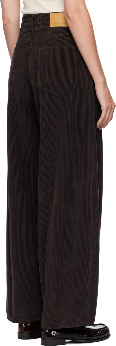 6397 Brown Loose Roomy Trousers In Black