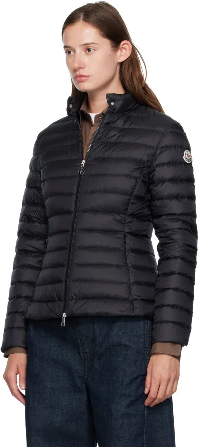 Moncler Polyamide Igelle Jacket High Collar Quilted In Black