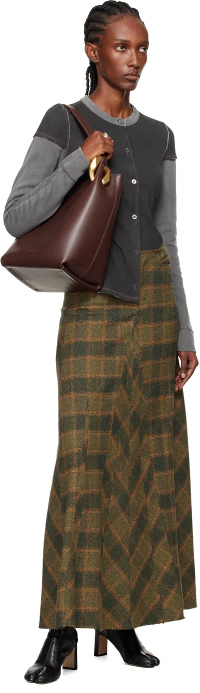 Jw Anderson J. W. Anderson Sleek Bucket Bag With Magnetic Closure In Brown